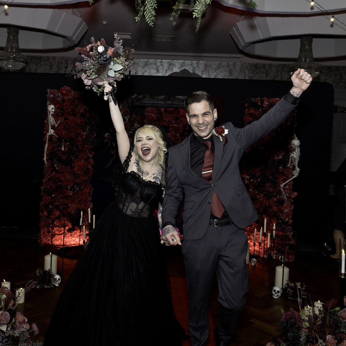 Rock and roll Bride at Halloween 